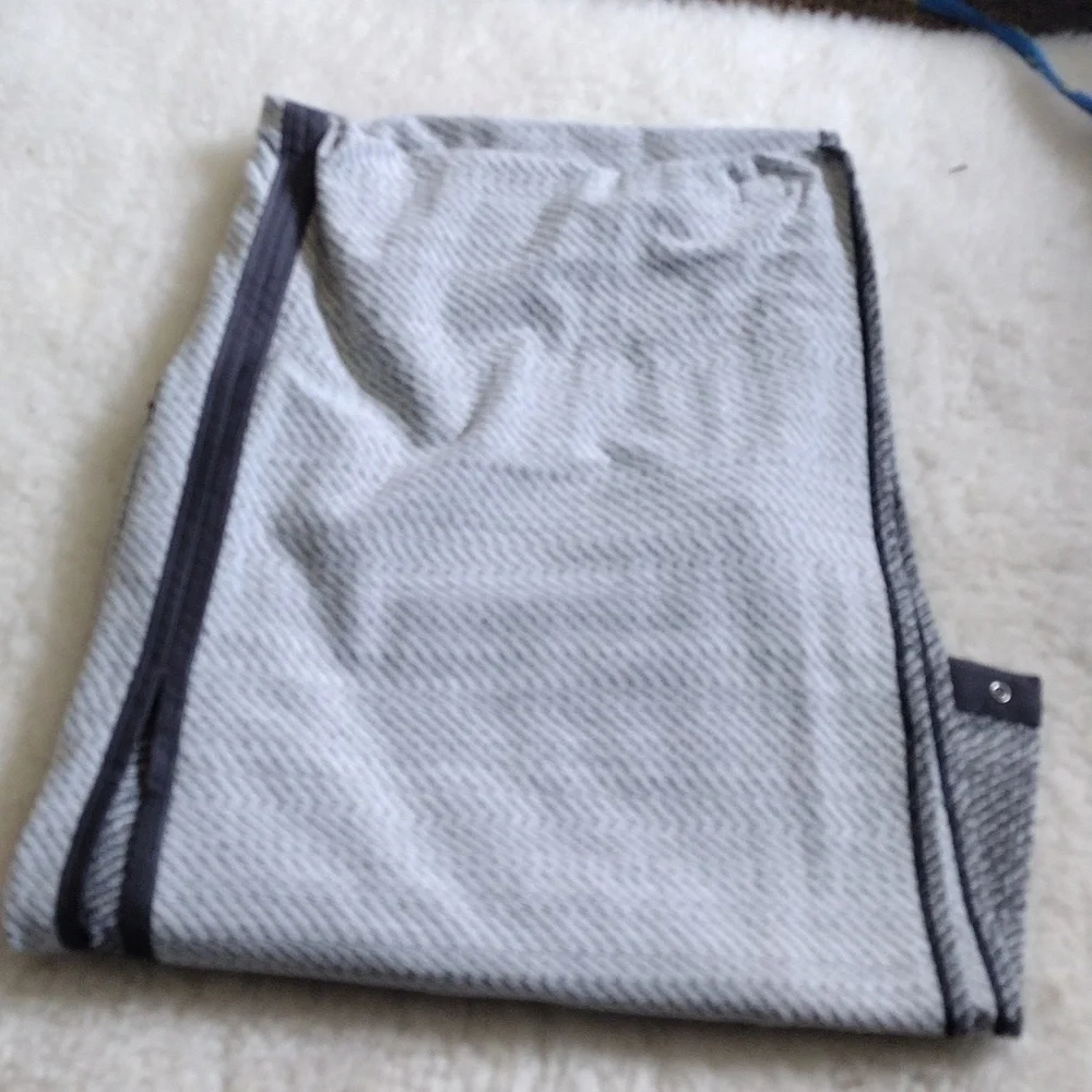 Lululemon Athletic Scarf Striped Gray Scarf Reversible